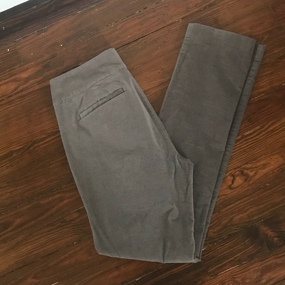 Ann Taylor Loft Grey/Taupe Velvet Marisa Skinny